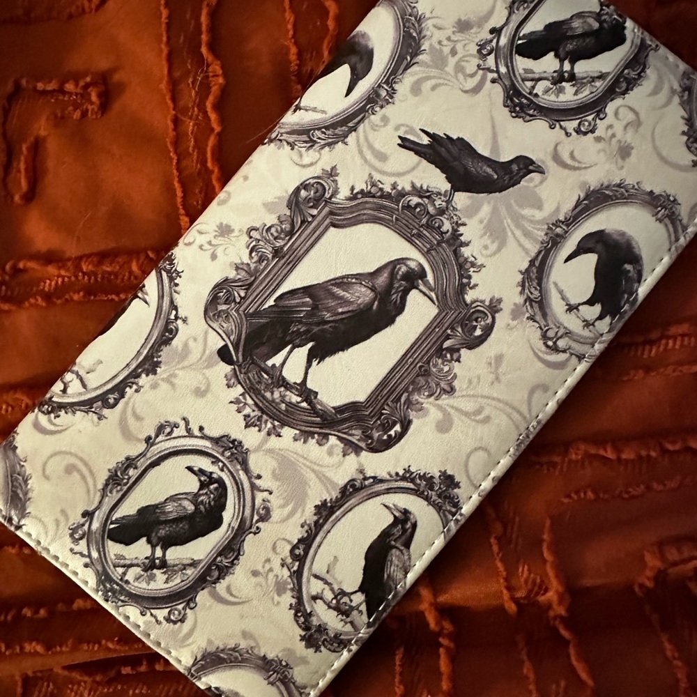 Amazon Black and Cream Raven Print Women's Wallet